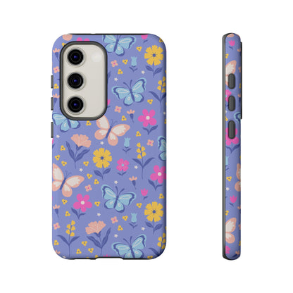 Lavender Butterflies: Tough Cases for iPhone, Samsung Galaxy and Google Pixel