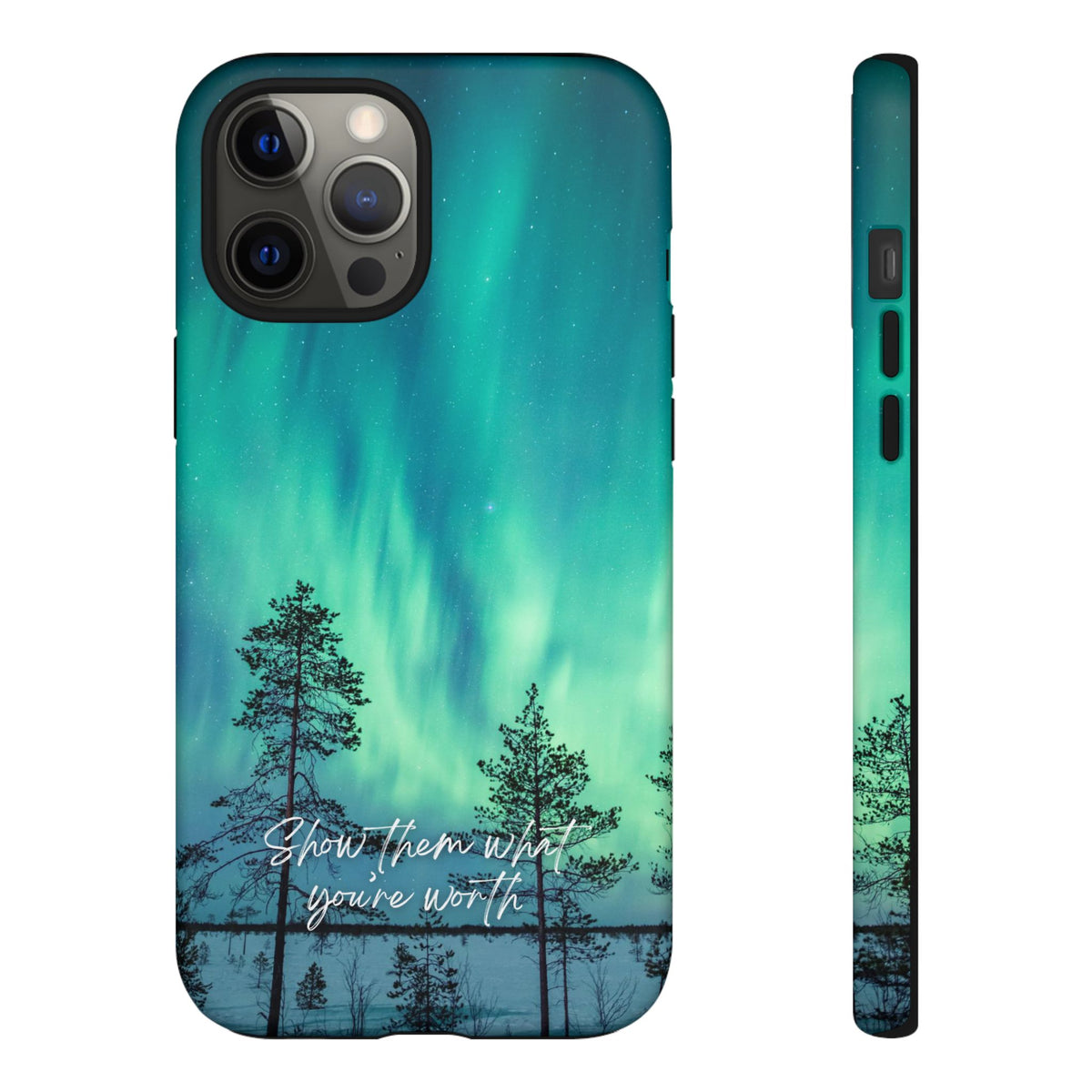 Show Them What You're Worth: Aurora Borealis-Inspired phone case for iPhone, Samsung Galaxy and Pixel devices