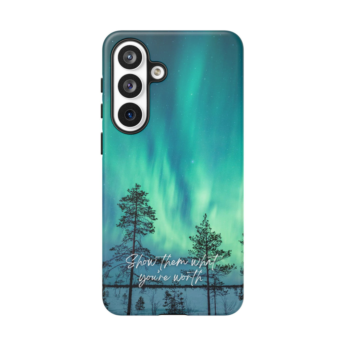 Show Them What You're Worth: Aurora Borealis-Inspired phone case for iPhone, Samsung Galaxy and Pixel devices