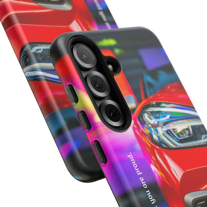 Don't Stop Until You Are Proud: Sports Car illustrated phone case for iPhone, Samsung Galaxy and Google Pixel