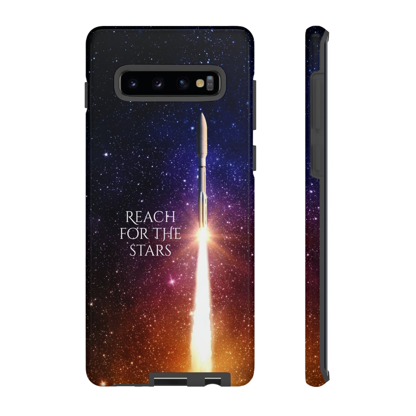 Reach for the stars: rocket illustrated phone case for iPhone, Samsung Galaxy and Pixel devices