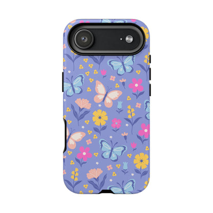 Lavender Butterflies: Tough Phone Case for iPhone, Samsung Galaxy and Google Pixel