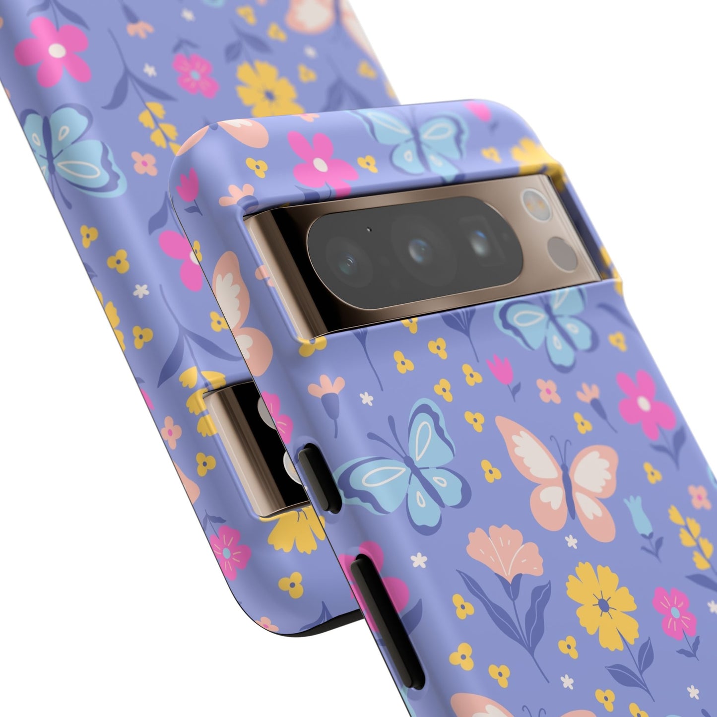 Lavender Butterflies: Tough Cases for iPhone, Samsung Galaxy and Google Pixel