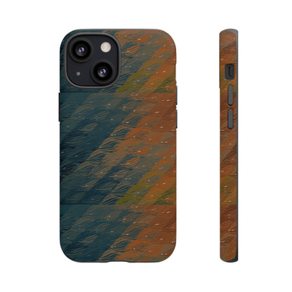 BRUE: Brown + Blue Geometric case for iPhone, Galaxy and Pixel