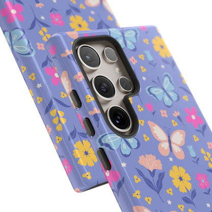 Lavender Butterflies: Tough Cases for iPhone, Samsung Galaxy and Google Pixel