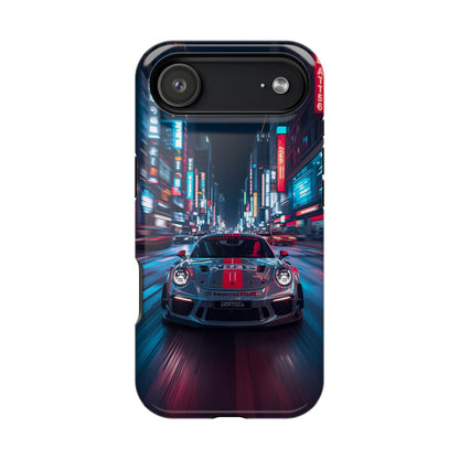 Urban Racer (MagSafe version): Neon Car Inspired iPhone Case for Men