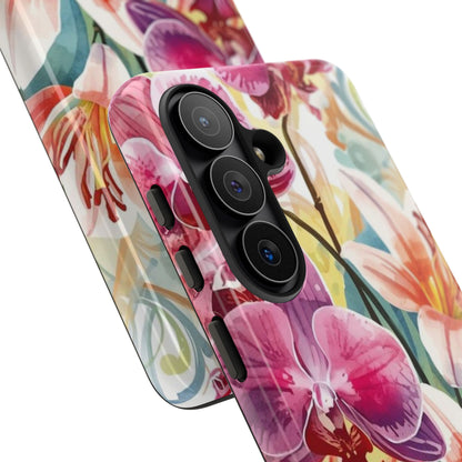 Hibiscus & Orchid Bloom Case: Floral Beauty for Your Samsung Galaxy S Series