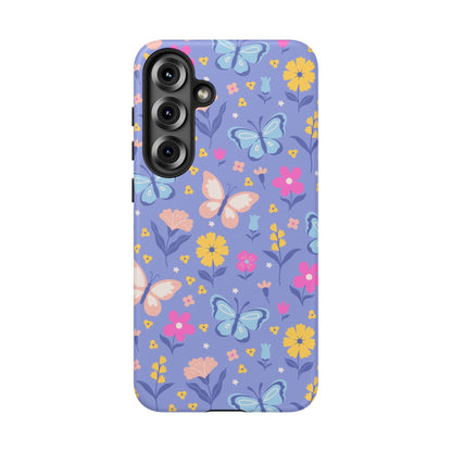 Lavender Butterflies: Tough Phone Case for iPhone, Samsung Galaxy and Google Pixel