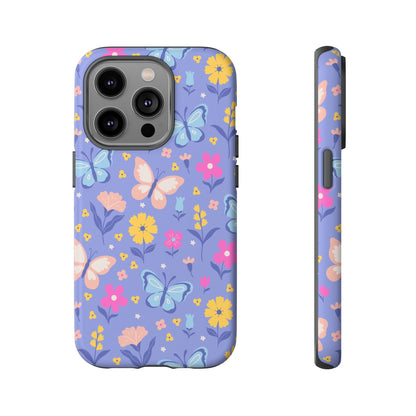 Lavender Butterflies: Tough Phone Case for iPhone, Samsung Galaxy and Google Pixel