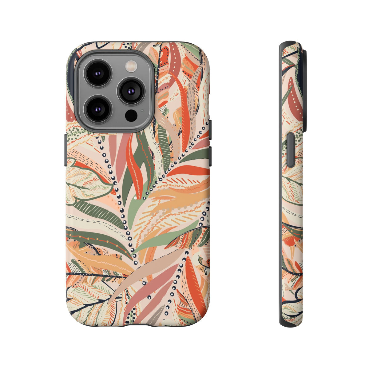 Terracotta Leaves Phone Case: Nature‑Inspired Art for iPhone, Samsung Galaxy and Google Pixel devices