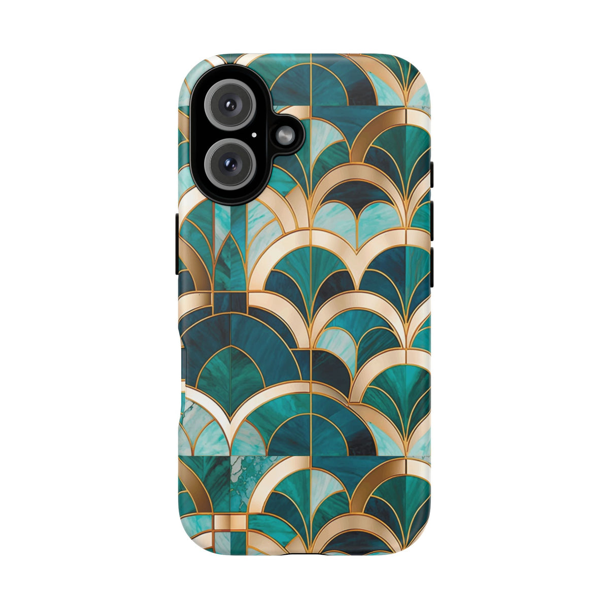 Emerald Deco: Vintage Plush Phone Case for iPhone, Samsung Galaxy and Google Pixel devices