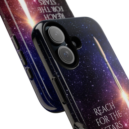 Reach for the Stars: Rocket-illustrated phone case for iPhone, Samsung Galaxy and Pixel devices