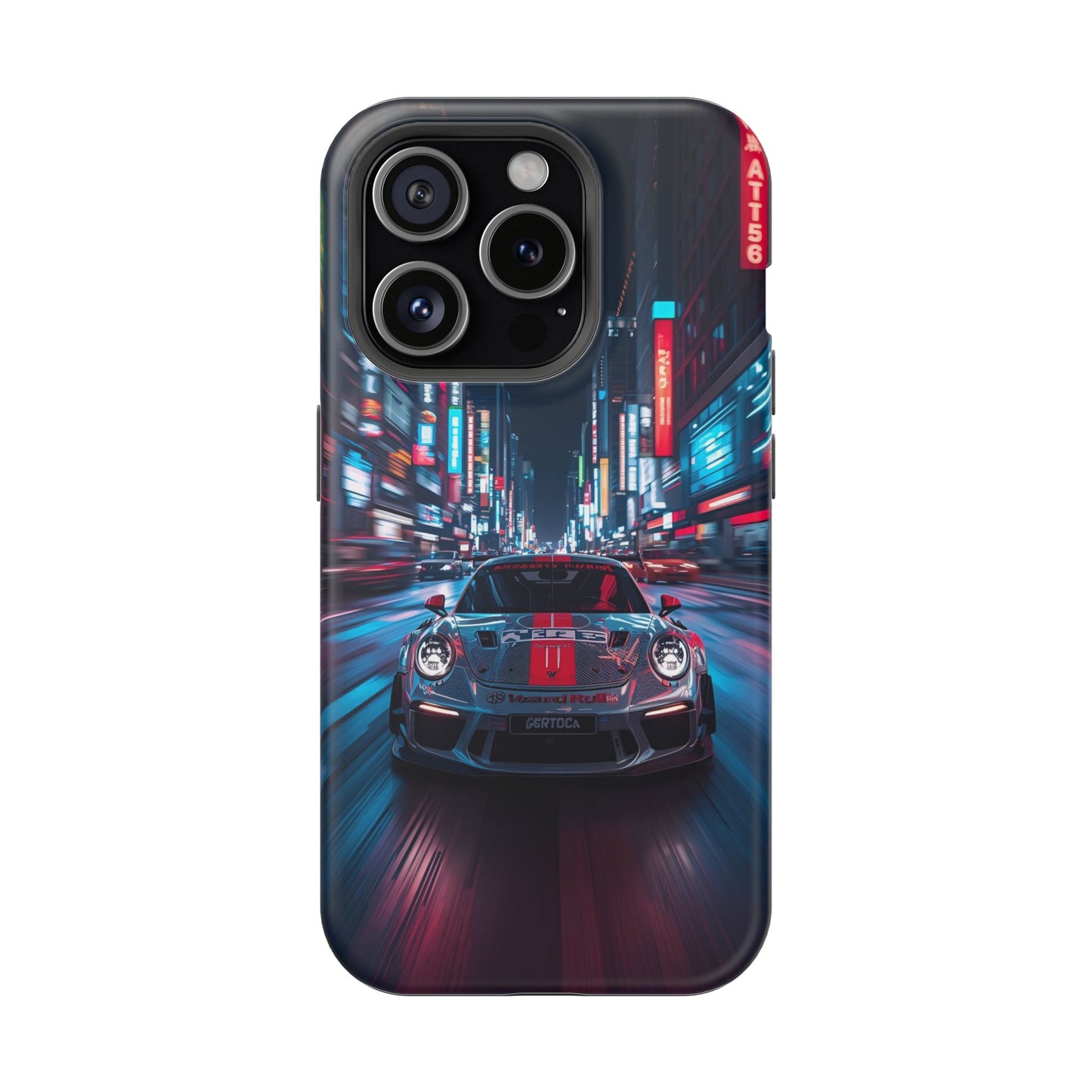 Urban Racer (MagSafe version): Neon Car Inspired iPhone Case for Men