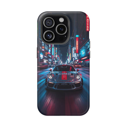 Urban Racer (MagSafe version): Neon Car Inspired iPhone Case for Men
