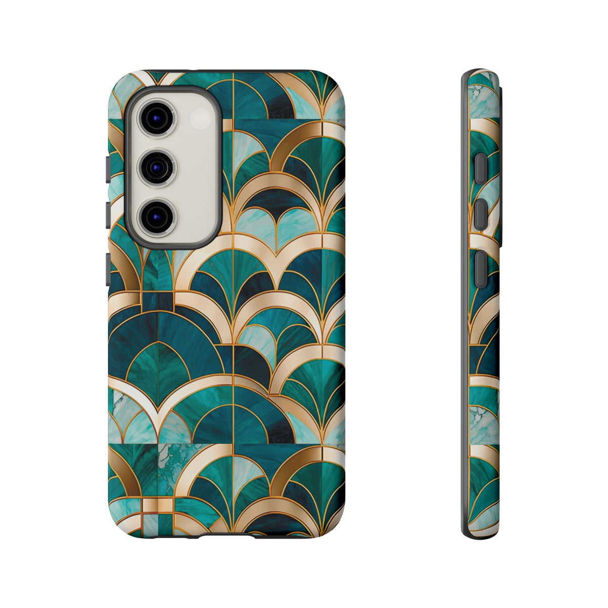 Emerald Deco: Vintage Plush Phone Case for iPhone, Samsung Galaxy and Google Pixel devices