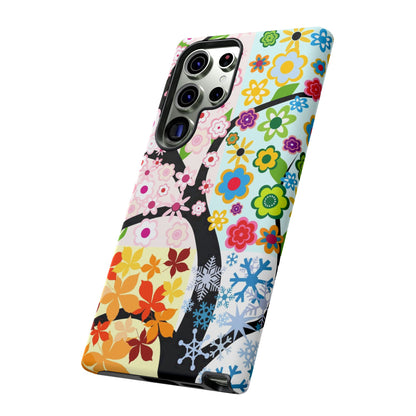 Four Seasons: Fall, Winter, Spring and Summer inspired phone case for iPhone, Samsung Galaxy and Google Pixel devices