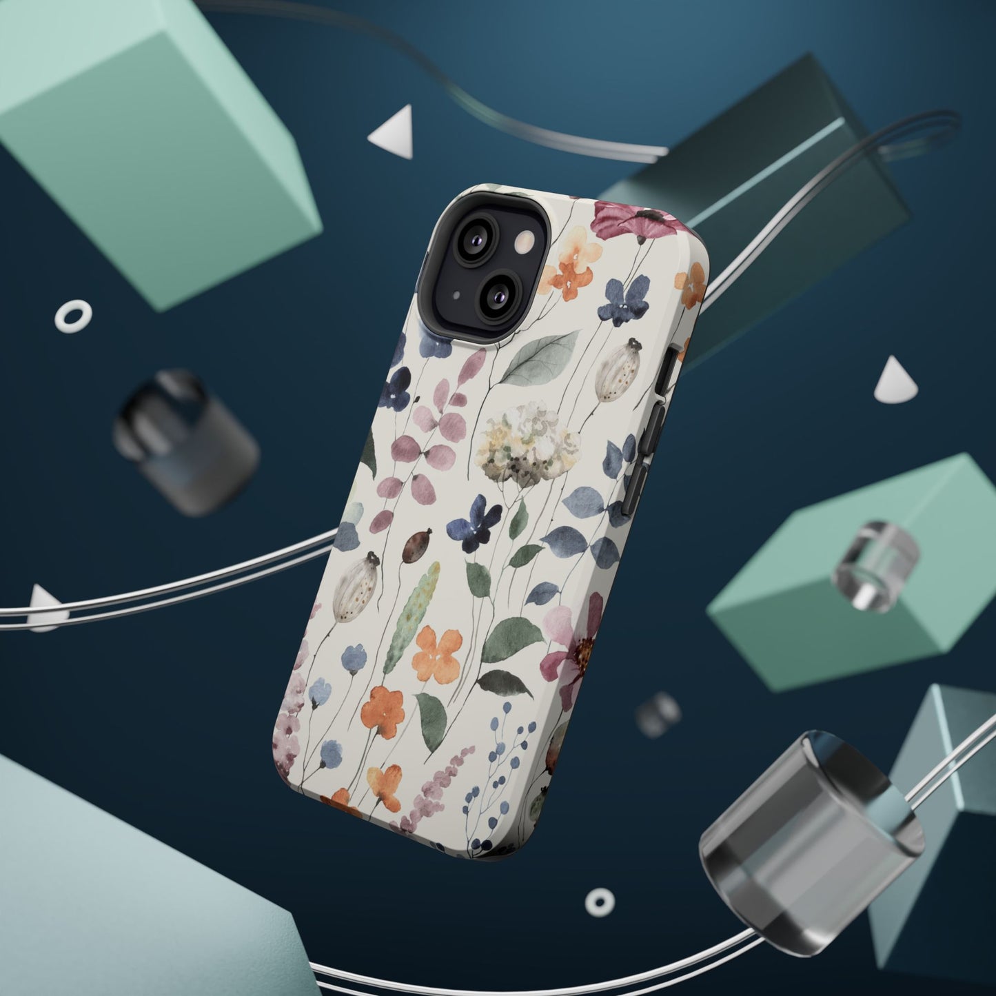 Floral prints phone case for iPhone (MagSafe version)