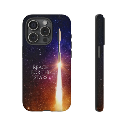 Reach for the Stars: Rocket-illustrated phone case for iPhone, Samsung Galaxy and Pixel devices