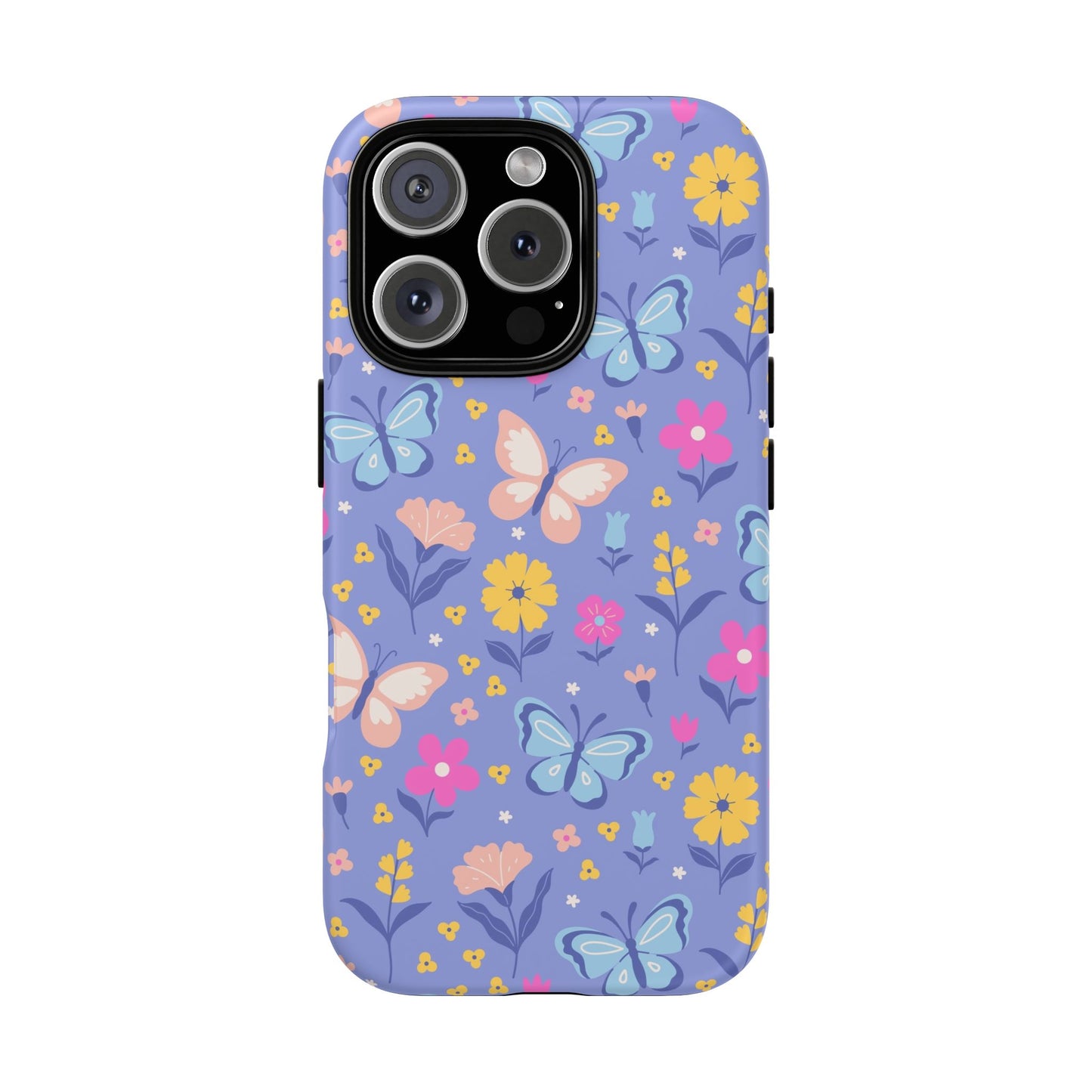 Lavender Butterflies: Tough Cases for iPhone, Samsung Galaxy and Google Pixel