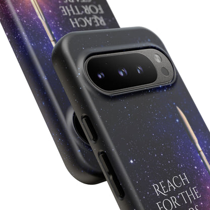 Reach for the Stars: Rocket-illustrated phone case for iPhone, Samsung Galaxy and Pixel devices