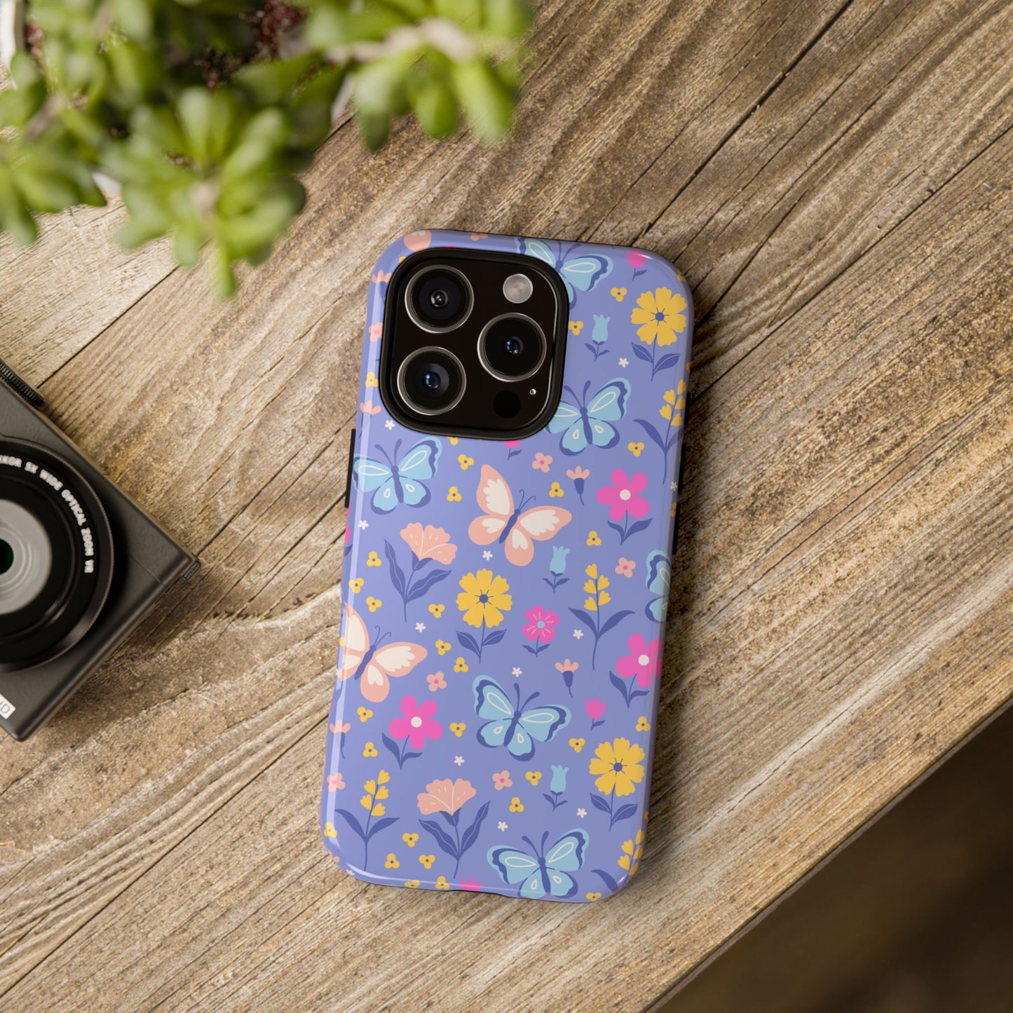 Lavender Butterflies: Tough Cases for iPhone, Samsung Galaxy and Google Pixel