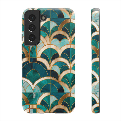 Emerald Deco: Vintage Plush Phone Case for iPhone, Samsung Galaxy and Google Pixel devices