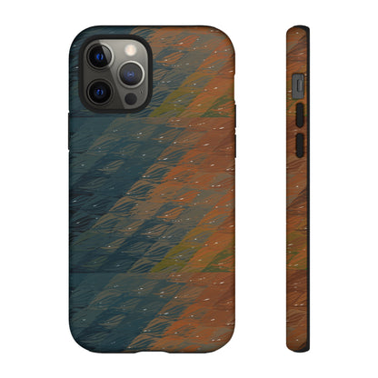 BRUE: Brown + Blue Geometric case for iPhone, Galaxy and Pixel