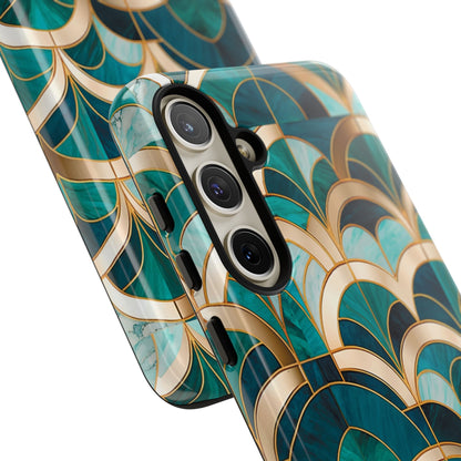 Emerald Deco: Vintage Plush Phone Case for iPhone, Samsung Galaxy and Google Pixel devices
