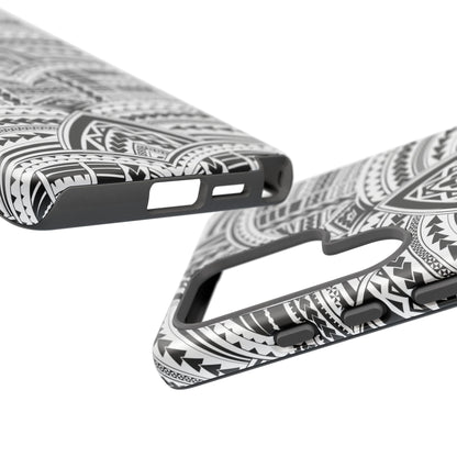 Tatoeage: telefoonhoesje met tribalpatroon voor iPhone, Samsung Galaxy en Google Pixel