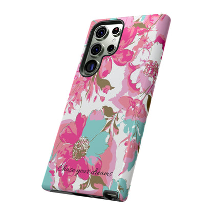 Chase your dreams: Artistic and elegant phone case for Apple iPhone, Samsung Galaxy and Pixel devices