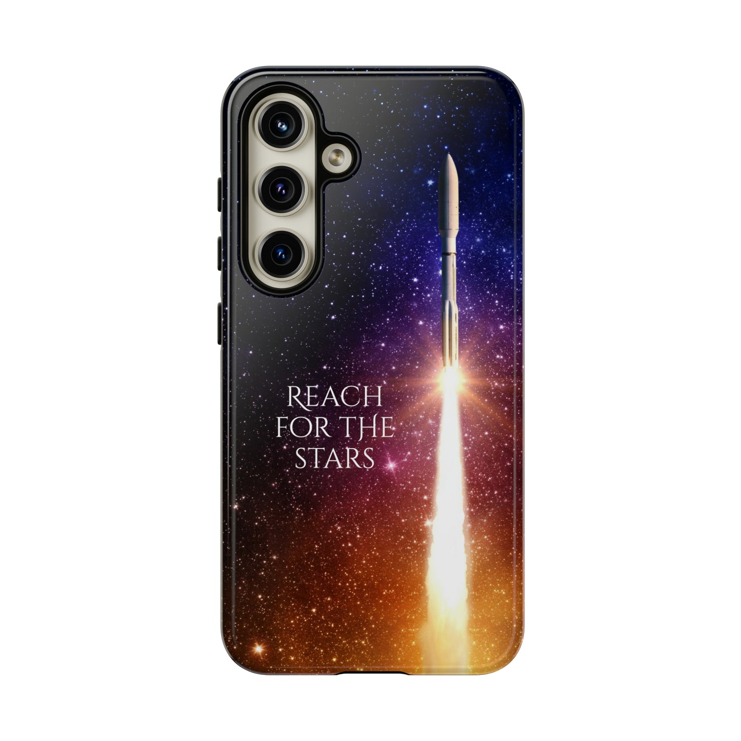 Reach for the stars: rocket illustrated phone case for iPhone, Samsung Galaxy and Pixel devices