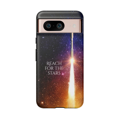 Reach for the stars: rocket illustrated phone case for iPhone, Samsung Galaxy and Pixel devices