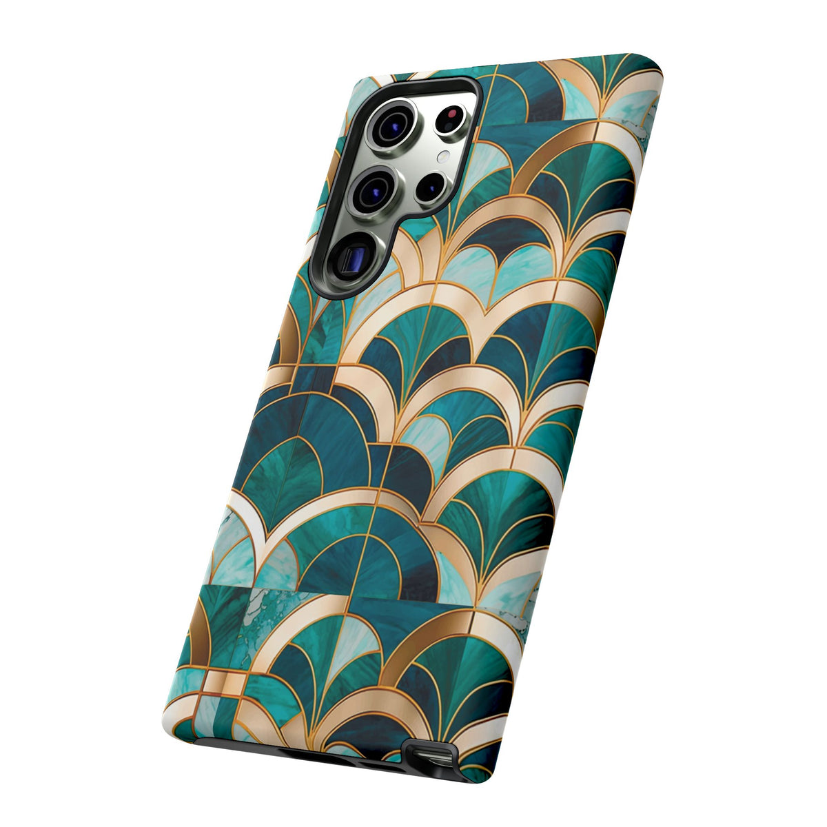 Emerald Deco: Vintage Plush Phone Case for iPhone, Samsung Galaxy and Google Pixel devices