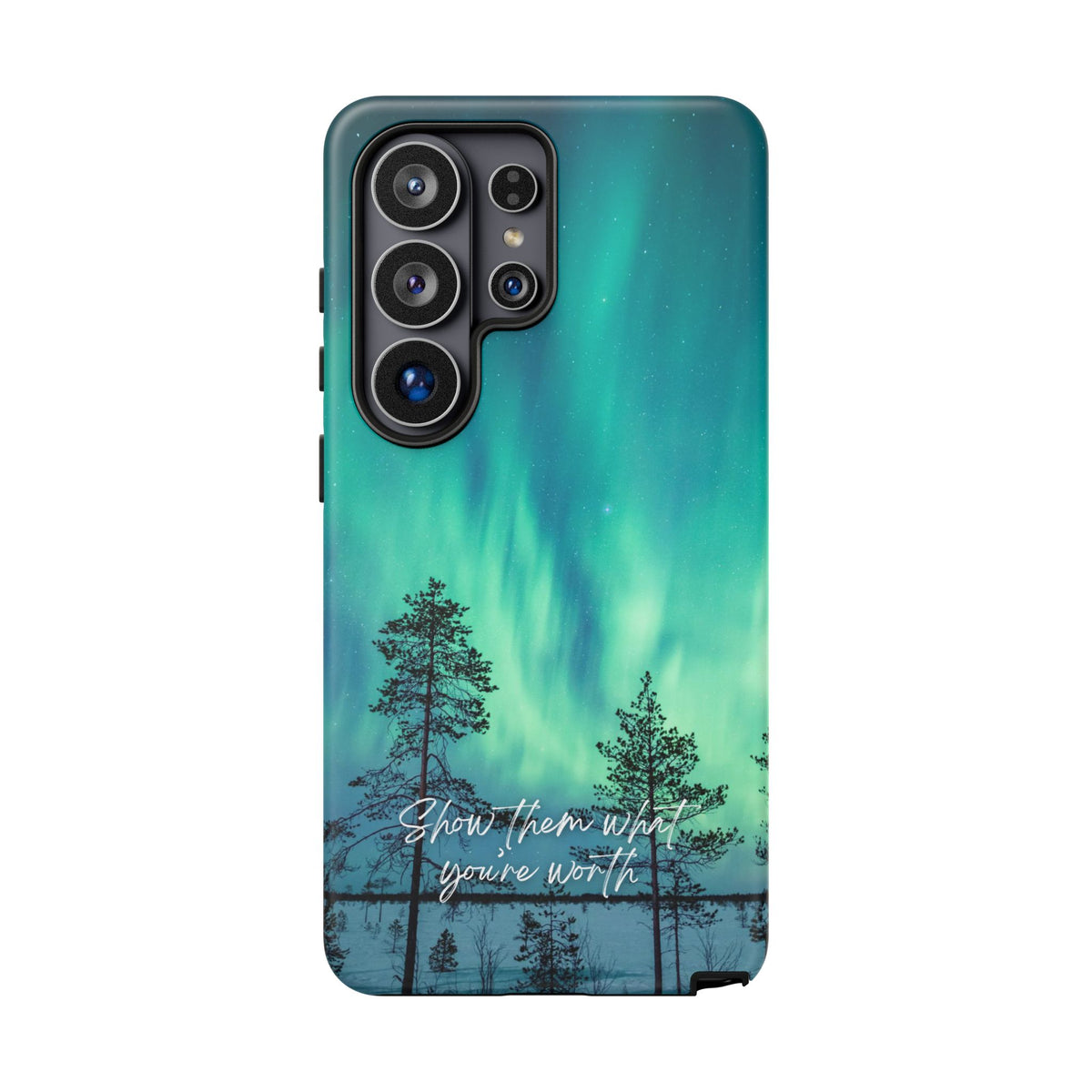 Show Them What You're Worth: Aurora Borealis-Inspired phone case for iPhone, Samsung Galaxy and Pixel devices