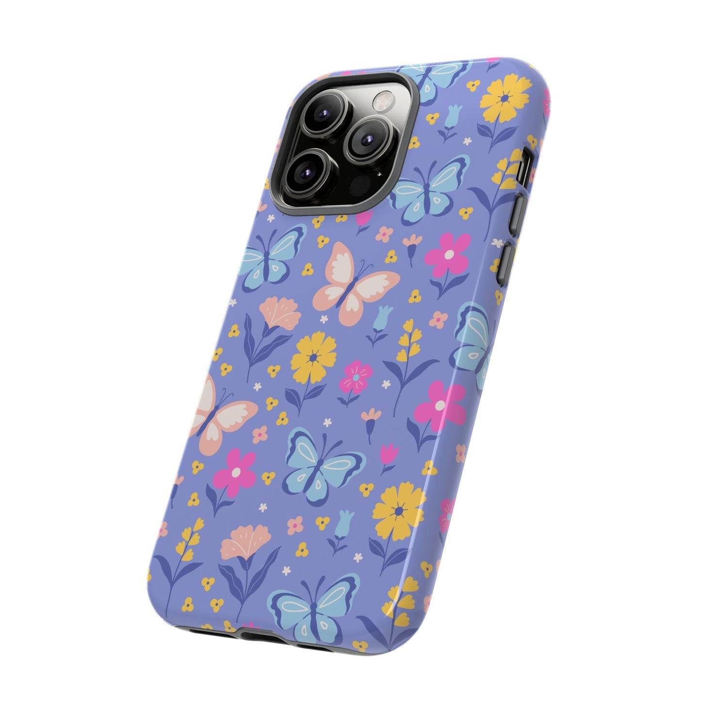 Lavender Butterflies: Tough Cases for iPhone, Samsung Galaxy and Google Pixel