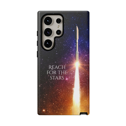 Reach for the stars: rocket illustrated phone case for iPhone, Samsung Galaxy and Pixel devices