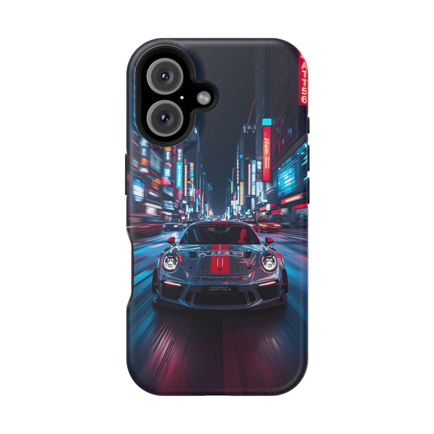 Urban Racer (MagSafe version): Neon Car Inspired iPhone Case for Men