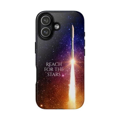 Reach for the Stars: Rocket-illustrated phone case for iPhone, Samsung Galaxy and Pixel devices