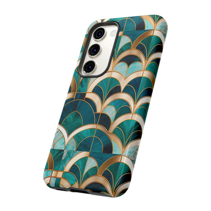 Emerald Deco: Vintage Plush Phone Case for iPhone, Samsung Galaxy and Google Pixel devices