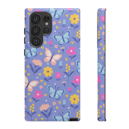Lavender Butterflies: Tough Phone Case for iPhone, Samsung Galaxy and Google Pixel