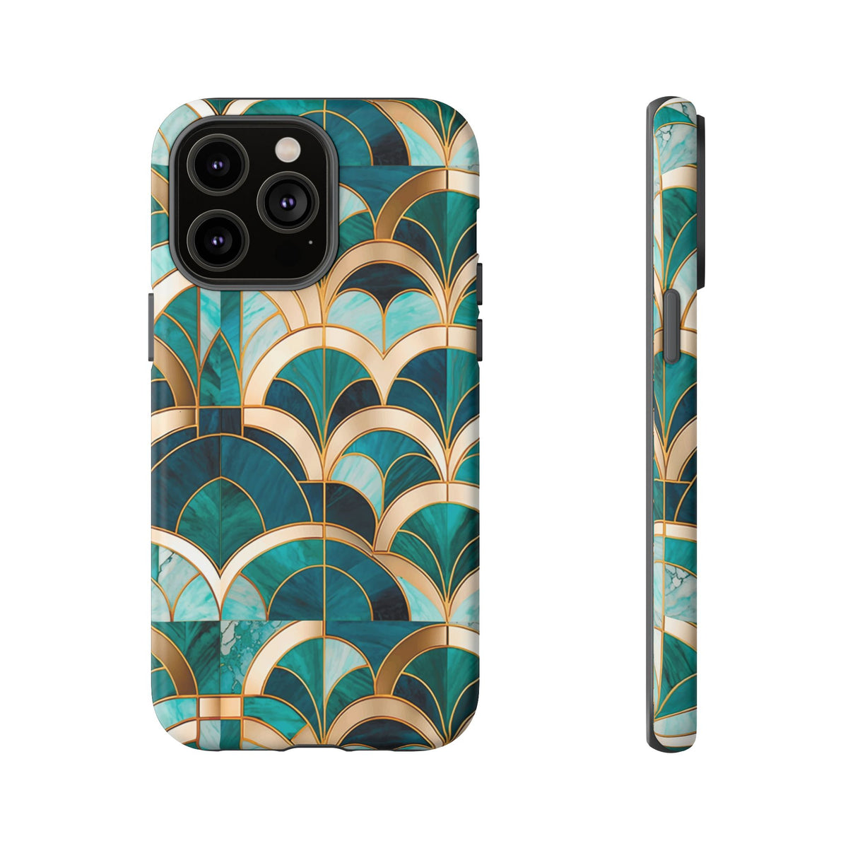 Emerald Deco: Vintage Plush Phone Case for iPhone, Samsung Galaxy and Google Pixel devices