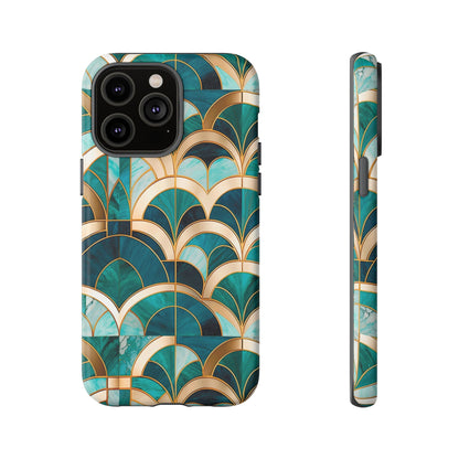 Emerald Deco: Vintage Plush Phone Case for iPhone, Samsung Galaxy and Google Pixel devices