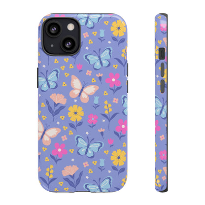 Lavender Butterflies: Tough Phone Case for iPhone, Samsung Galaxy and Google Pixel