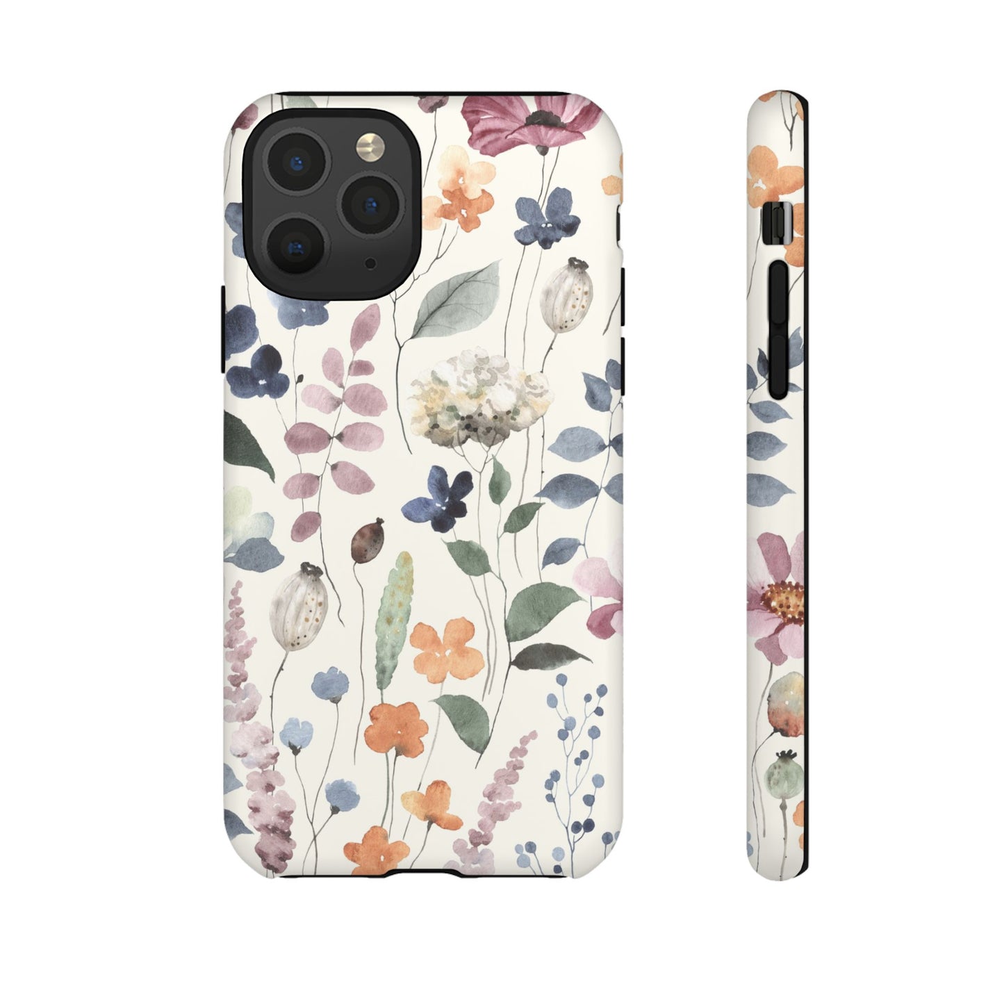 iPhone、Samsung Galaxy、Pixelデバイス用の花柄プリントの携帯ケース