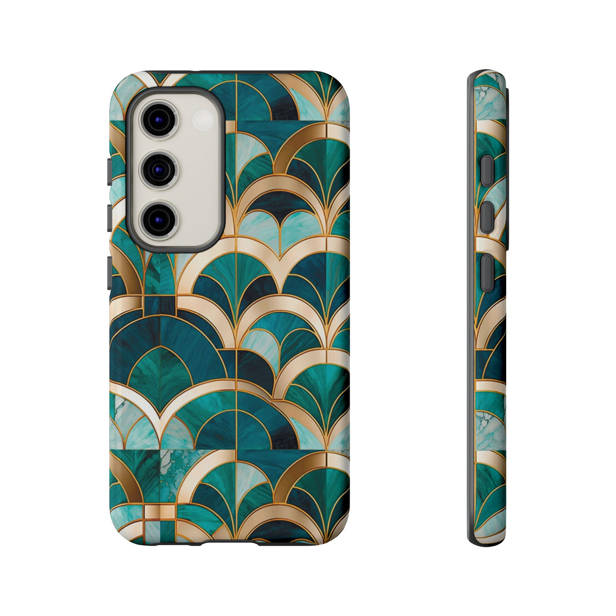 Emerald Deco: Vintage Plush Phone Case for iPhone, Samsung Galaxy and Google Pixel devices