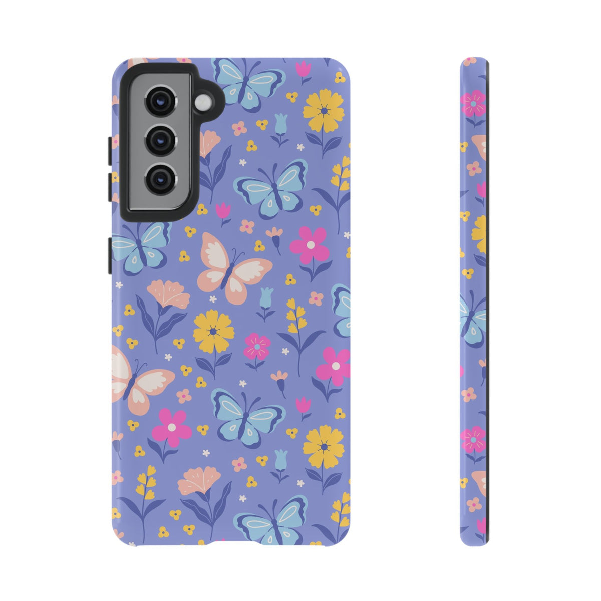 Lavender Butterflies: Tough Phone Case for iPhone, Samsung Galaxy and Google Pixel