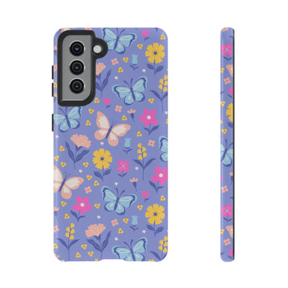 Lavender Butterflies: Tough Phone Case for iPhone, Samsung Galaxy and Google Pixel