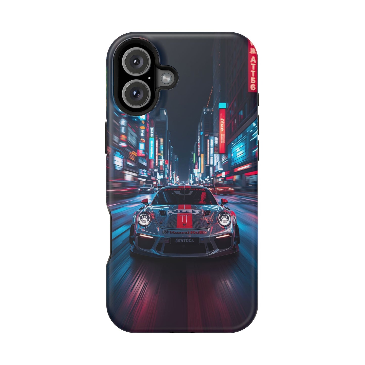 Urban Racer (MagSafe version): Neon Car Inspired iPhone Case for Men