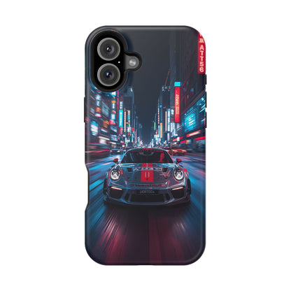 Urban Racer (MagSafe version): Neon Car Inspired iPhone Case for Men