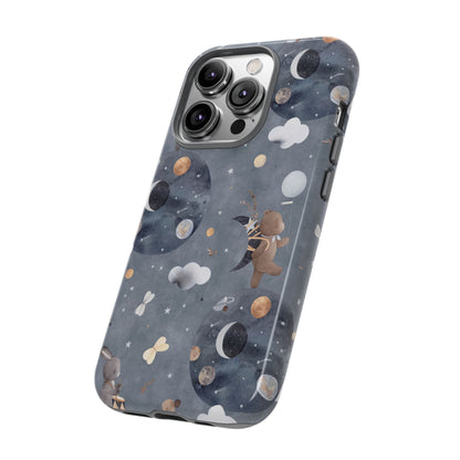 Moon, Bear and Bunny: Cute phone case for iPhone, Samsung Galaxy and Google Pixel devices